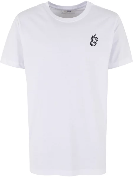 Mister Tee Tricou Dice Fire EMB Tee negru alb