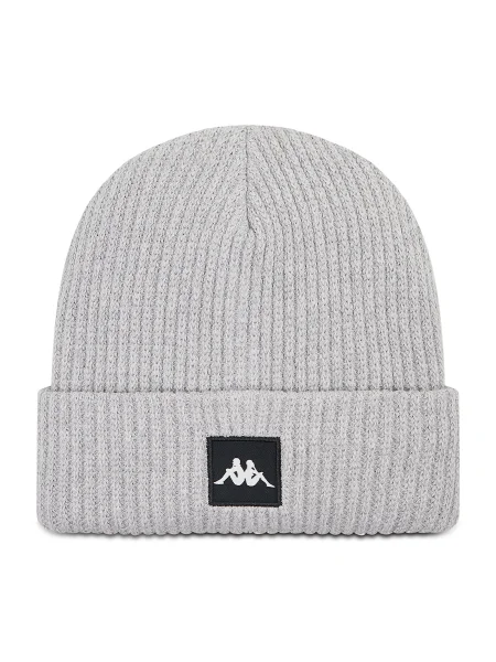 Меланжевая шапка Kappa с высокой посадкой серая