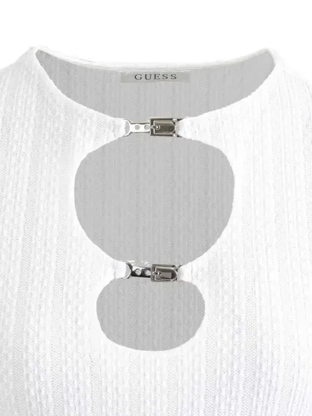 Tricou Guess cu cataramă alb