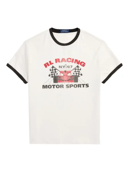Tricou polo Polo Ralph Lauren cu imagine cu dungi din țesătură twill albastru