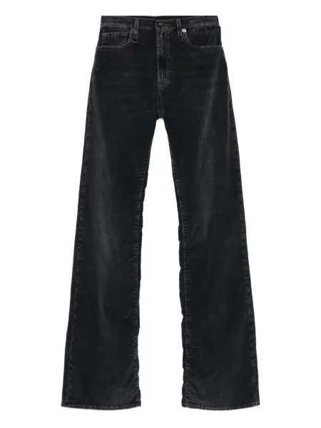 Blugi R13 de catifea cord negru