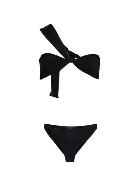 Bikini Balmain cu un umăr gol negru