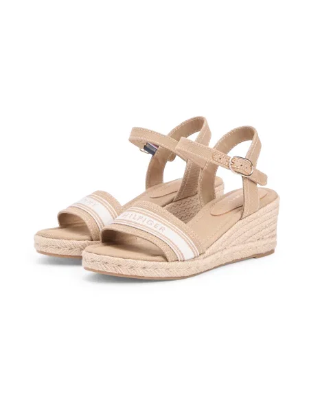 Espadrile Tommy Hilfiger cu pană bej