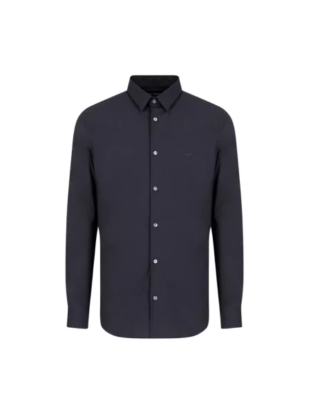Koszula Emporio Armani ze stretchu niebieska