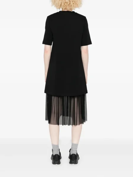 Rochie midi Moncler până la genunchi de costum negru