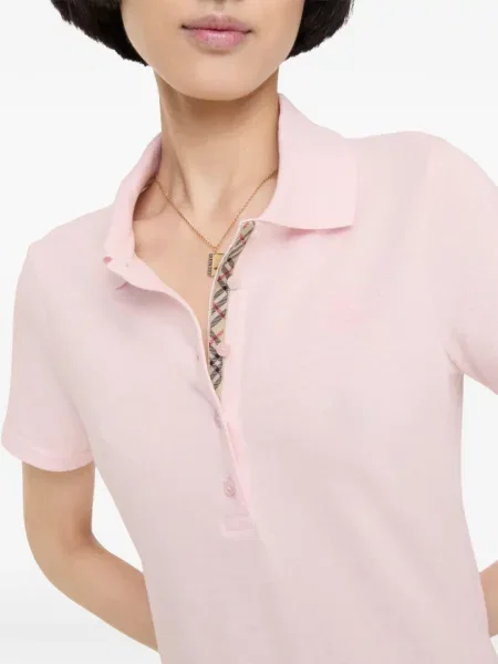 Rochie tip cămașă Burberry de costum roz