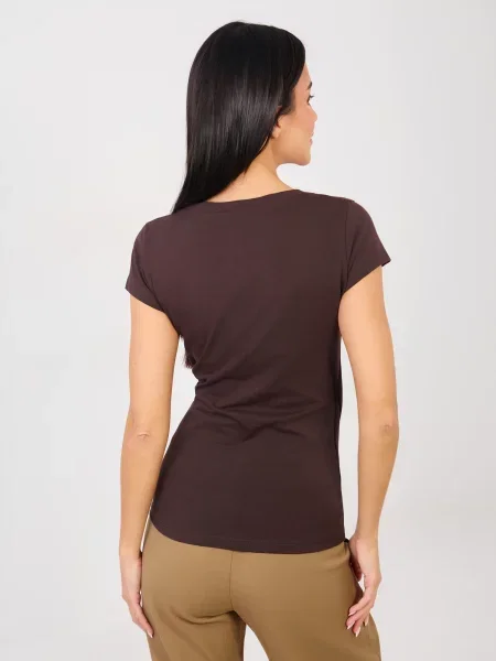 Tricou Basic Feel Good scurt maro