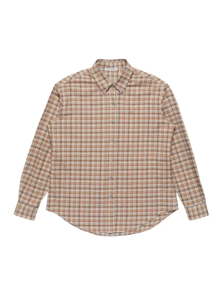 Koszula Acne Studios w kratę brązowa