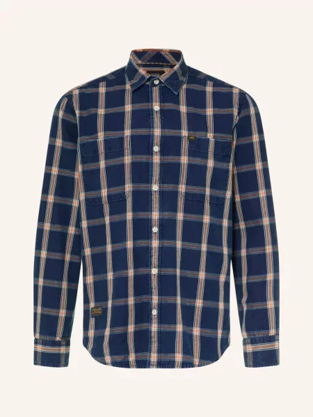 Camel Active Koszula O Kroju Regular Fit blau biała