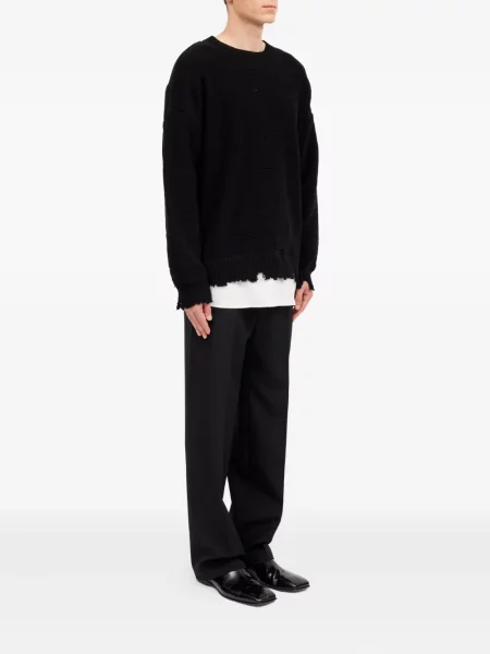 Pulover Mm6 Maison Margiela cu decolteu rotund negru