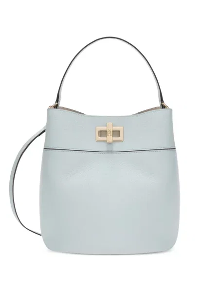Kožna torbica bucket Furla plava