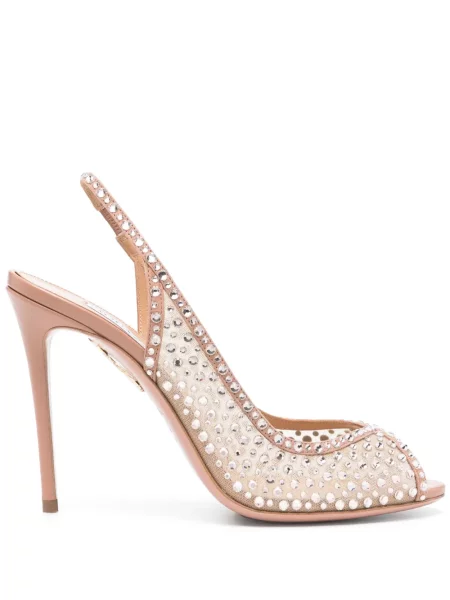 Sandale Aquazzura de cristal roz