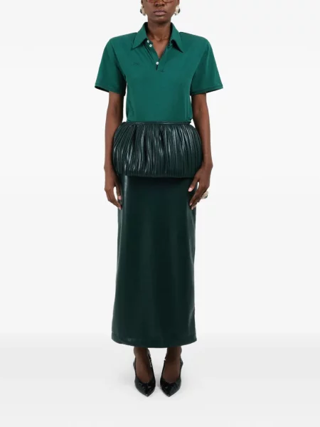 Maxi fusta plisata Rowen Rose plisată verde