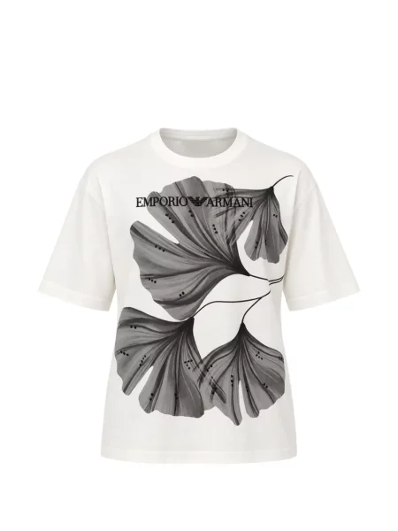 Tricou Emporio Armani cu imagine alb