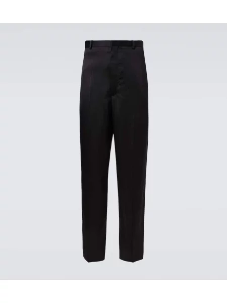 Pantaloni Jil Sander cu talie înaltă negru