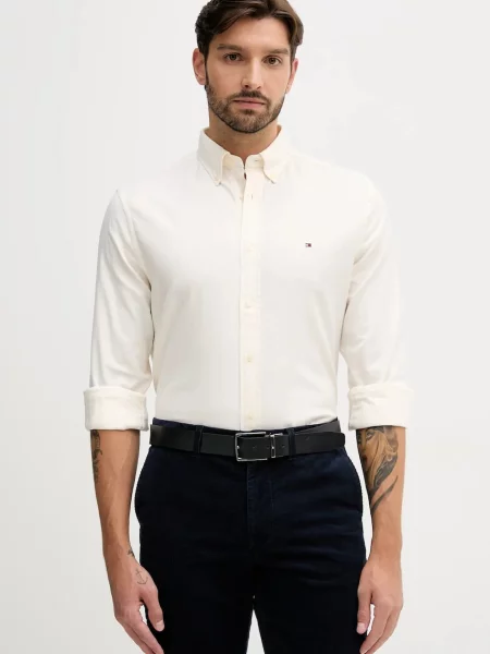 Tommy Hilfiger Koszula Flanelowa Regular Fit weiss biała