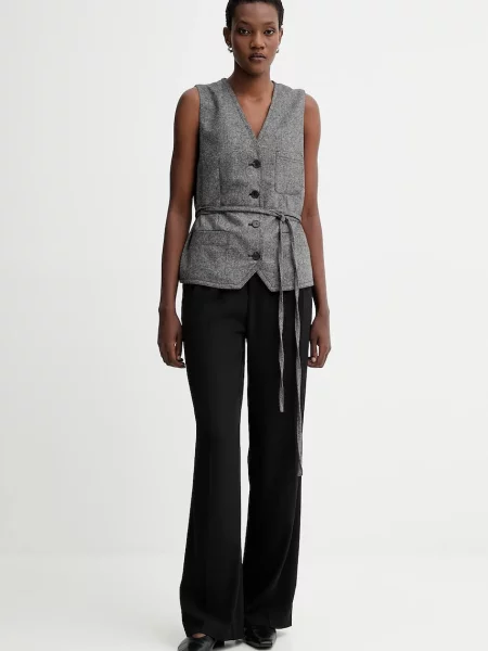 Marc O'Polo kamizelka z dodatkiem wełny jednorzędowa szary