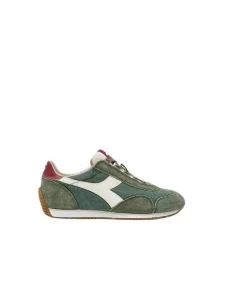 Sneakersy Diadora z kamieniami płócienne zielone