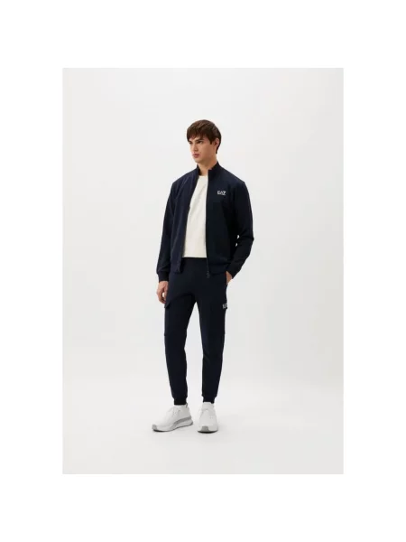 Spodnie cargo Emporio Armani Ea7 niebieskie