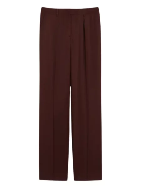 Pantaloni Max Mara plisate maro
