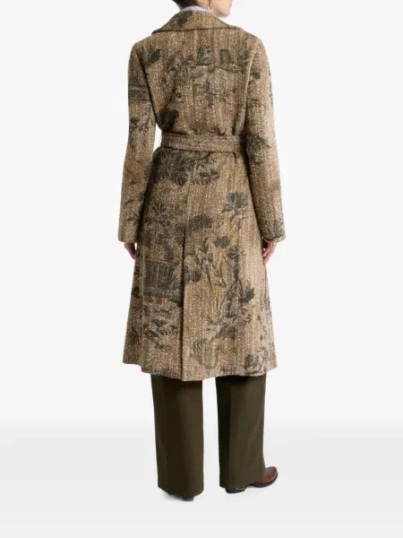 Bouclé palton Etro cu model floral plic
