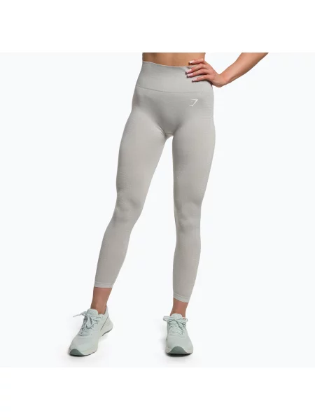 Tréninkové legíny Gymshark Vital Seamless light grey marl šedé