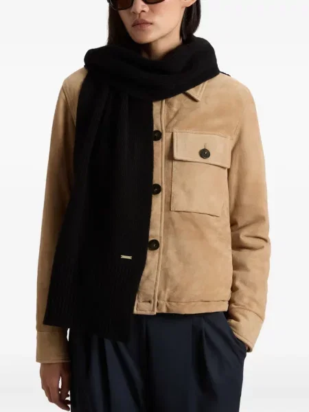 Fular Woolrich din cașmir negru
