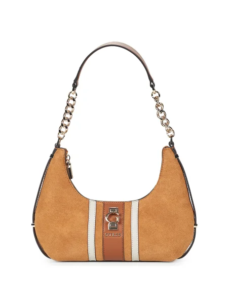 Geanta de piele Guess din piele maro