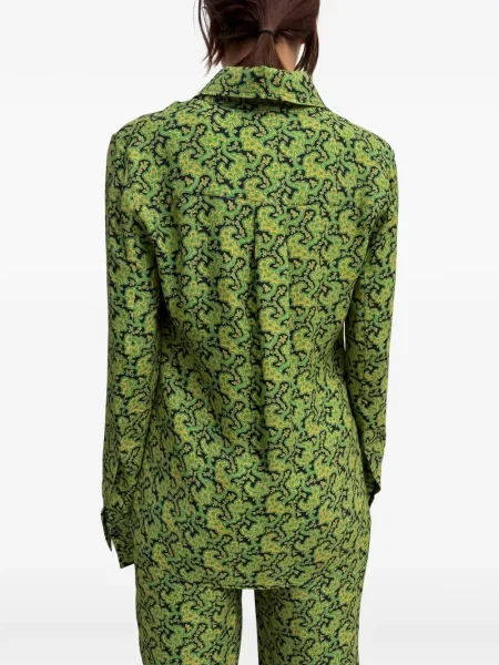 Cămașă Rodebjer cu imagine cu model paisley verde