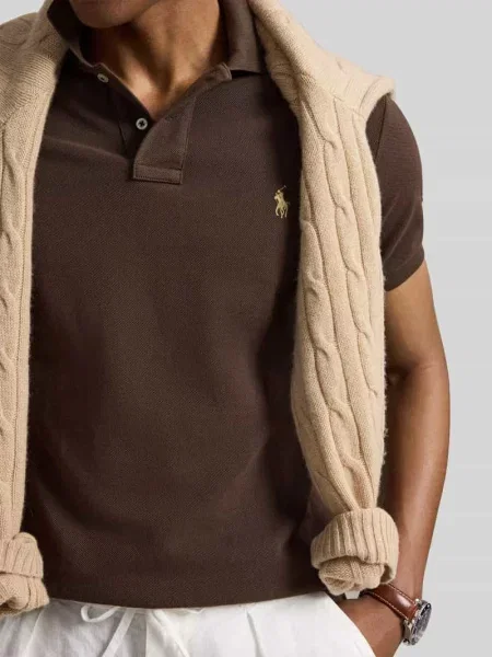 Koszulka polo o kroju slim fit z czystej bawełny Polo Ralph Lauren