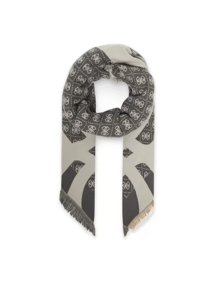Jacquard šal Guess crna