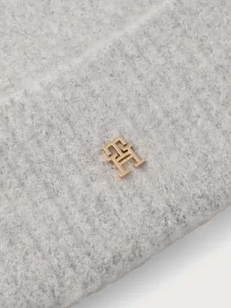 Tommy Hilfiger czapka beanie z wełną szara