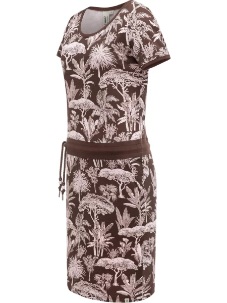 Ragwear Poletna obleka Baomi Tropic Youmodo kremna / temno rjava