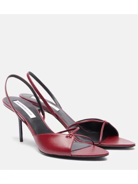 Sandale Victoria Beckham din piele roșu