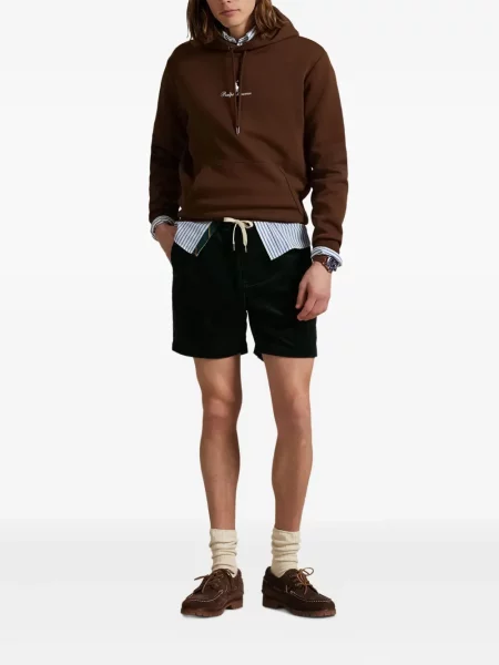 Chiloți Polo Ralph Lauren din țesătură twill cu autograf cu glugă albastru