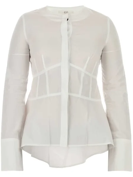 Palaidinė be rankovių Co pakopinis balta