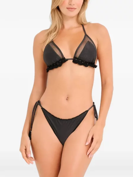 Top Del Maar cu volane negru