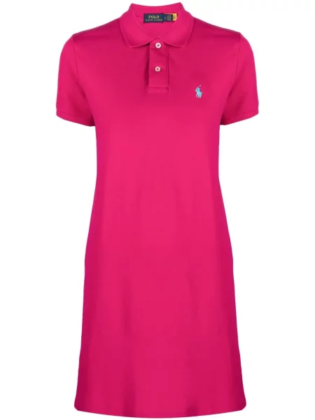 Rochie Polo Ralph Lauren cu broderie de costum roz