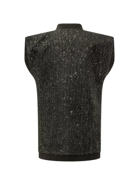 Vestă Actualee cu paiete negru