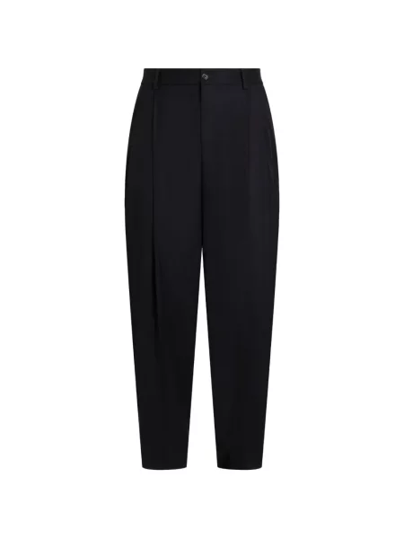 Pantaloni Dolce & Gabbana de flanelă albastru