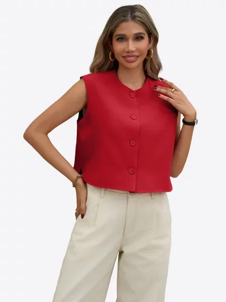 Imily Bela Vestă de costum roșu