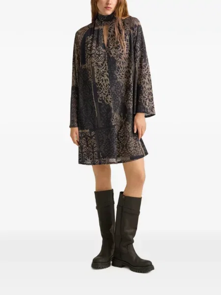 Rochie mini Momoni din jerseu albastru