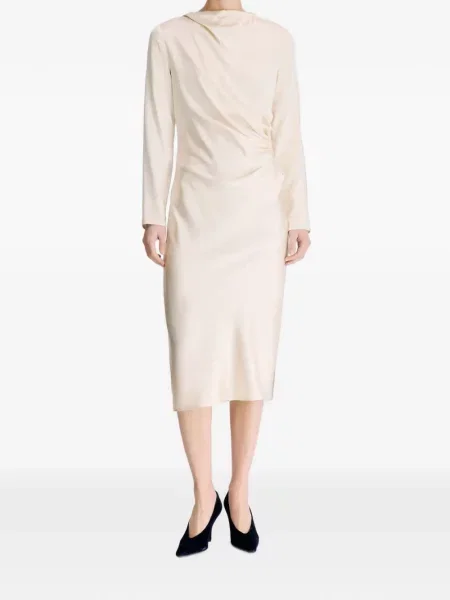 Rochie midi Loulou De Saison din satin drapată