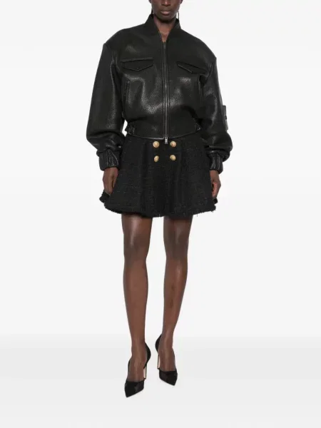 Fusta mini Balmain evazată negru