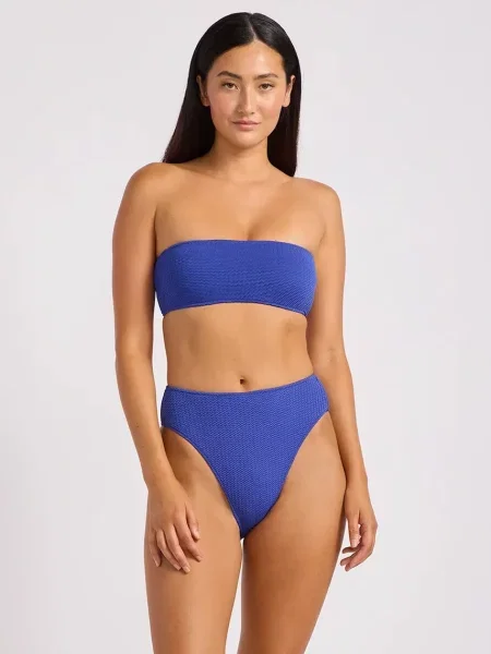 Seafolly brazílske plavkové nohavičky dámske High Rise fialová