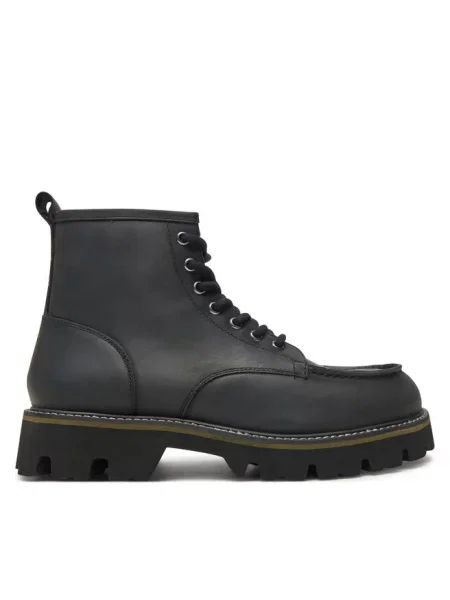 Blauer buty skórzane RUSK czarny