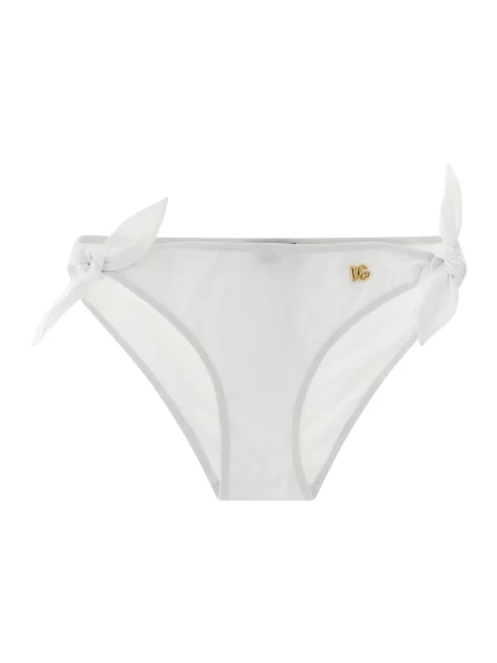 Bikini Dolce And Gabbana ze spandexu wiązany biały