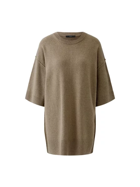 Sweter Oui wełniany brązowy