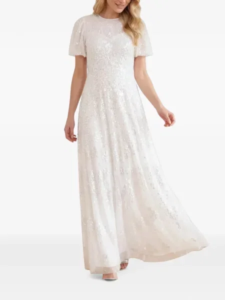 Rochie Needle & Thread cu paiete alb