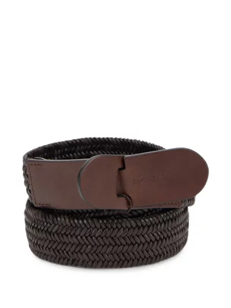 Cu centură curea Slowear din piele țesută maro
